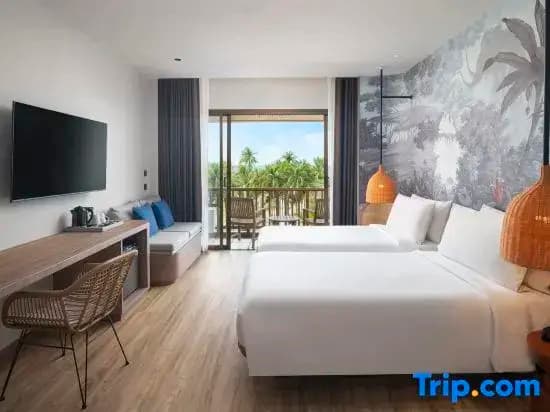 Deluxe Double room with ocean view twin beds
