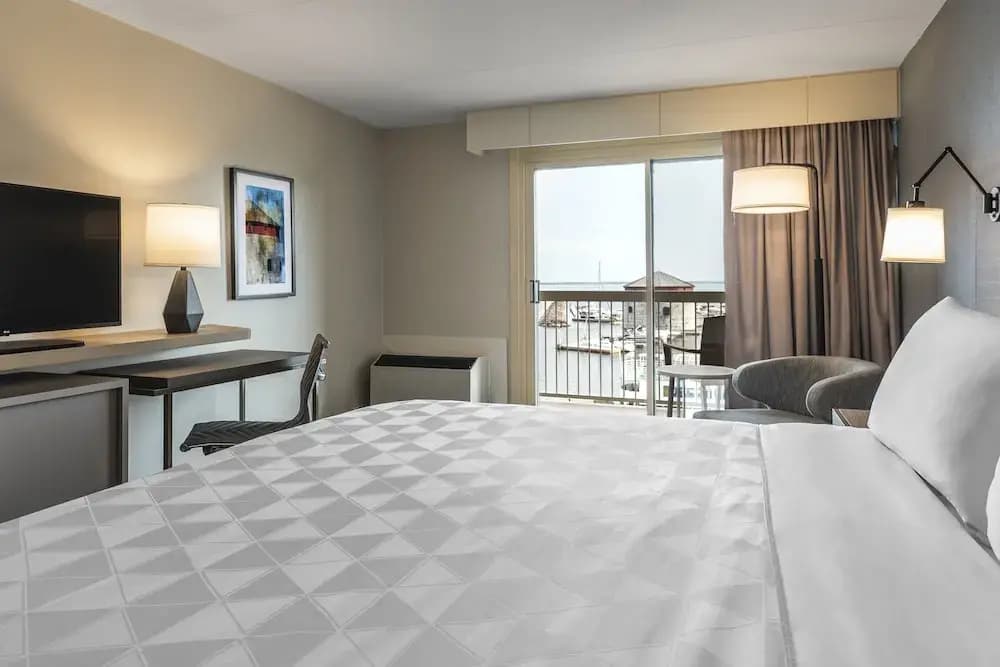 Premium Double room with balcony and with river view full double bed