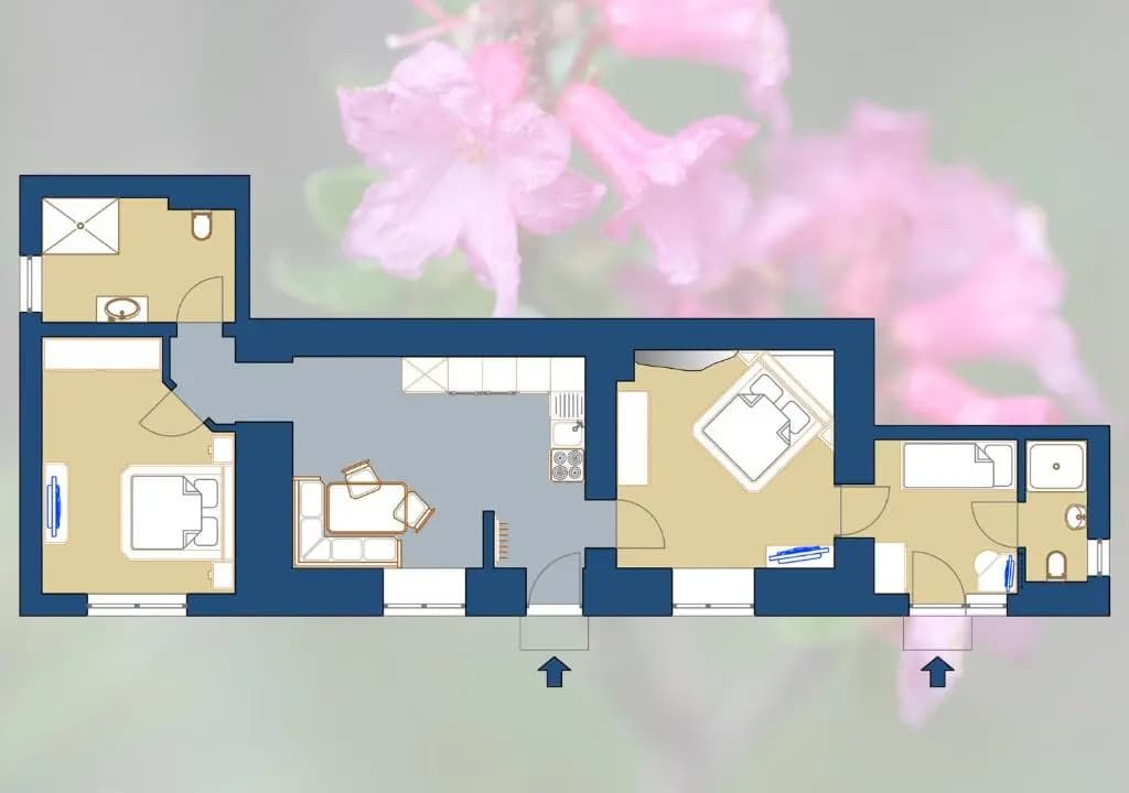 Apartment with garden view