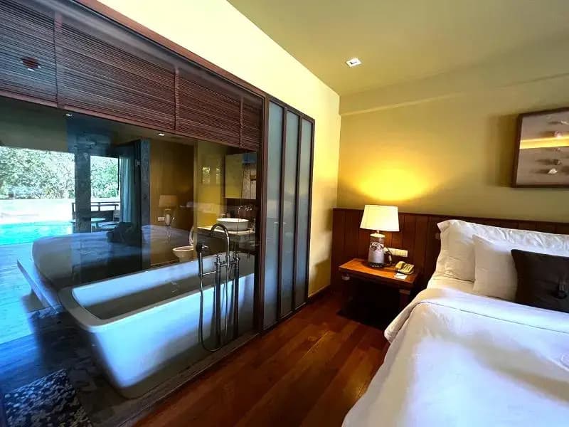 Standard Double room with pool view full double bed