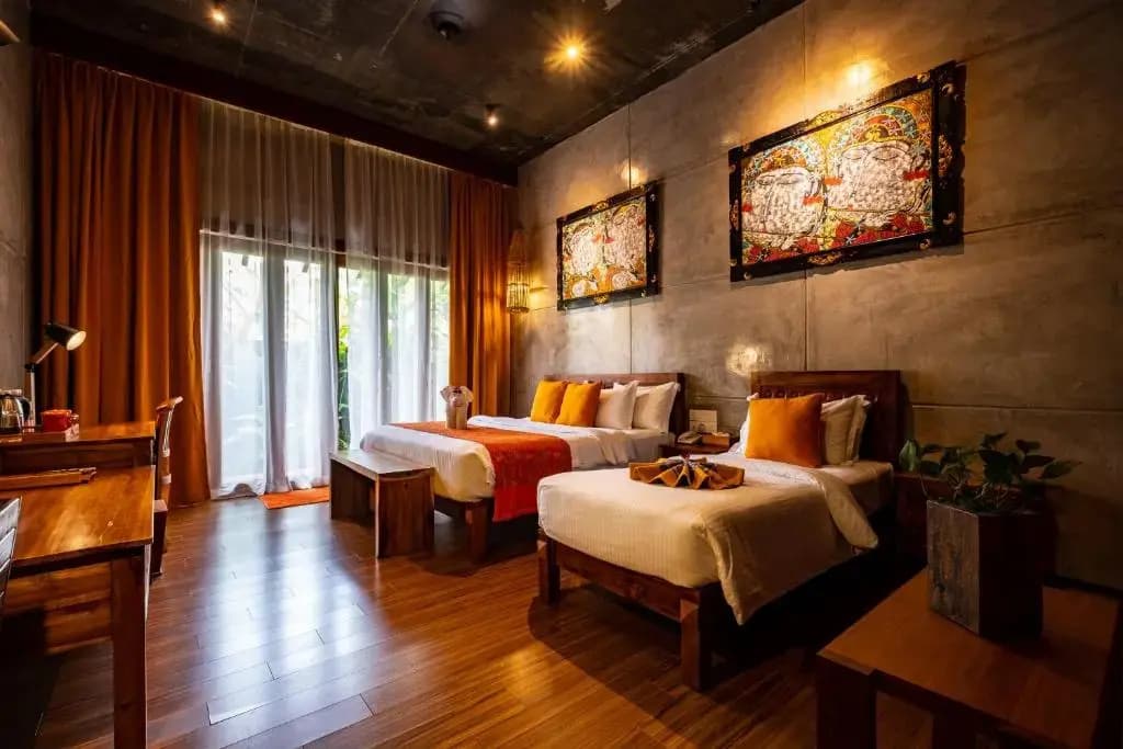 Deluxe Triple room with garden view