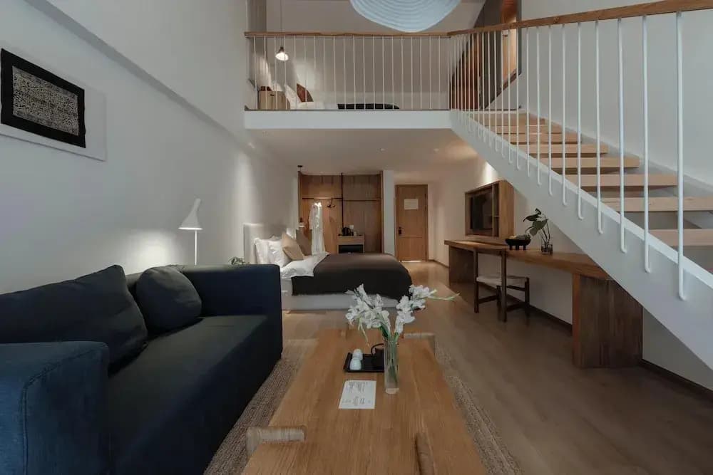 Standard Family Duplex room with balcony and with land view
