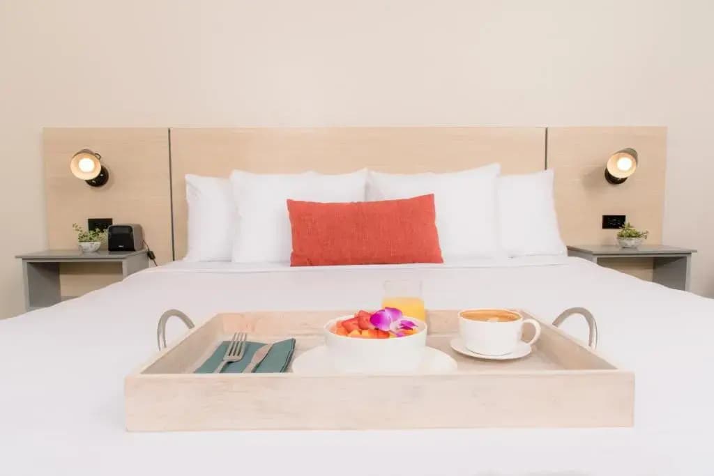 Deluxe Double room with partial ocean view full double bed