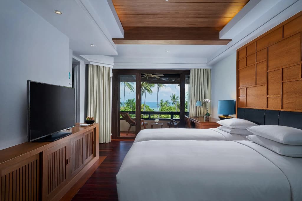 Double room with balcony and with sea view twin beds