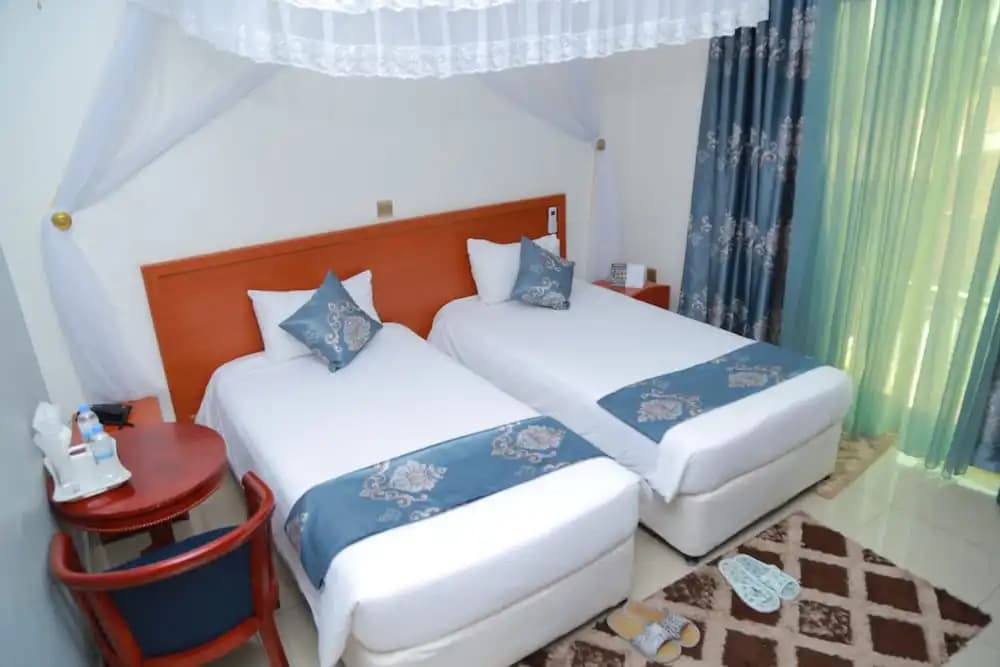 2 Bedrooms Standard Double room with city view twin beds