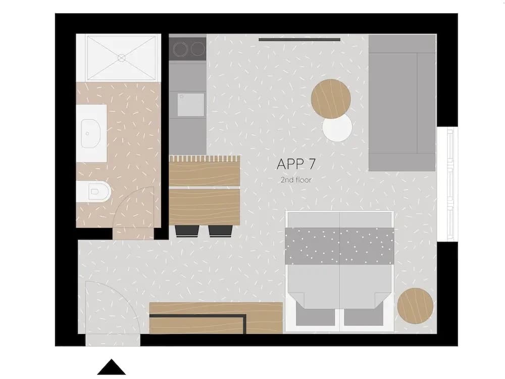 Premium Studio with garden view