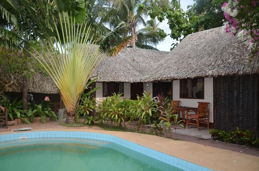 Double Family Bungalow with balcony and with sea view full double bed
