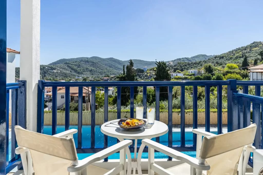 Standard Double room with pool view full double bed