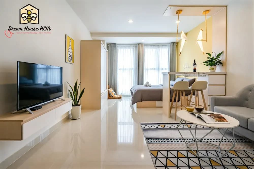 Studio with balcony