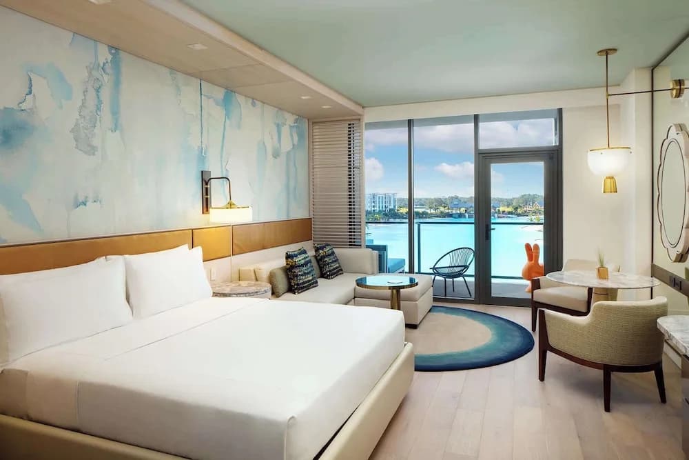 Double room with balcony and Lagoon View full double bed