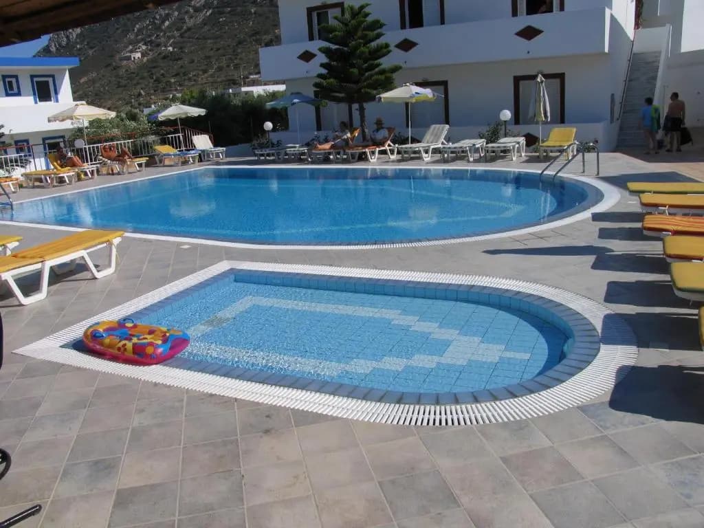 Studio with pool view