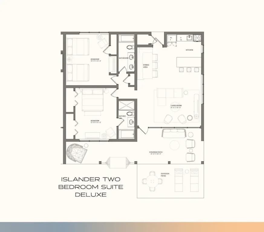 2 Bedrooms Suite with ocean view