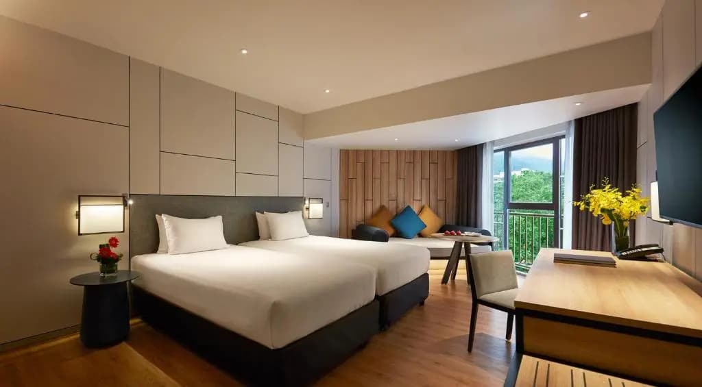 Deluxe Double room with partial sea view twin beds