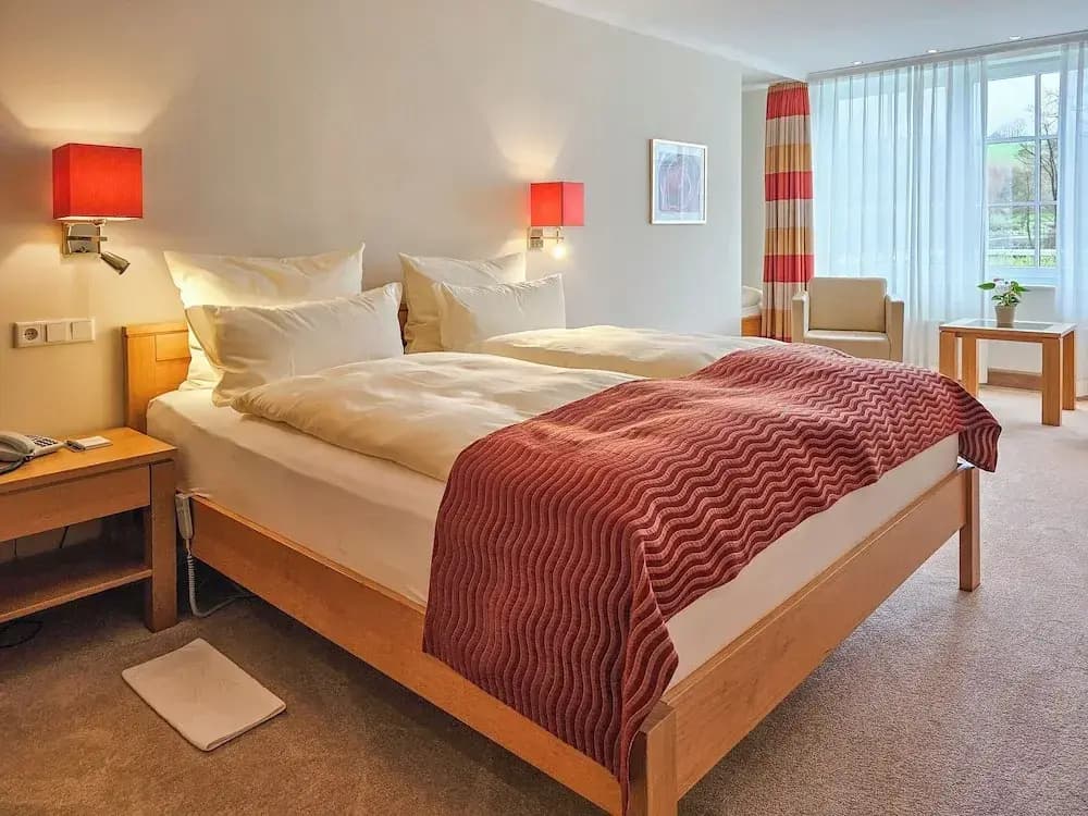 Standard Double room with balcony and with garden view full double bed