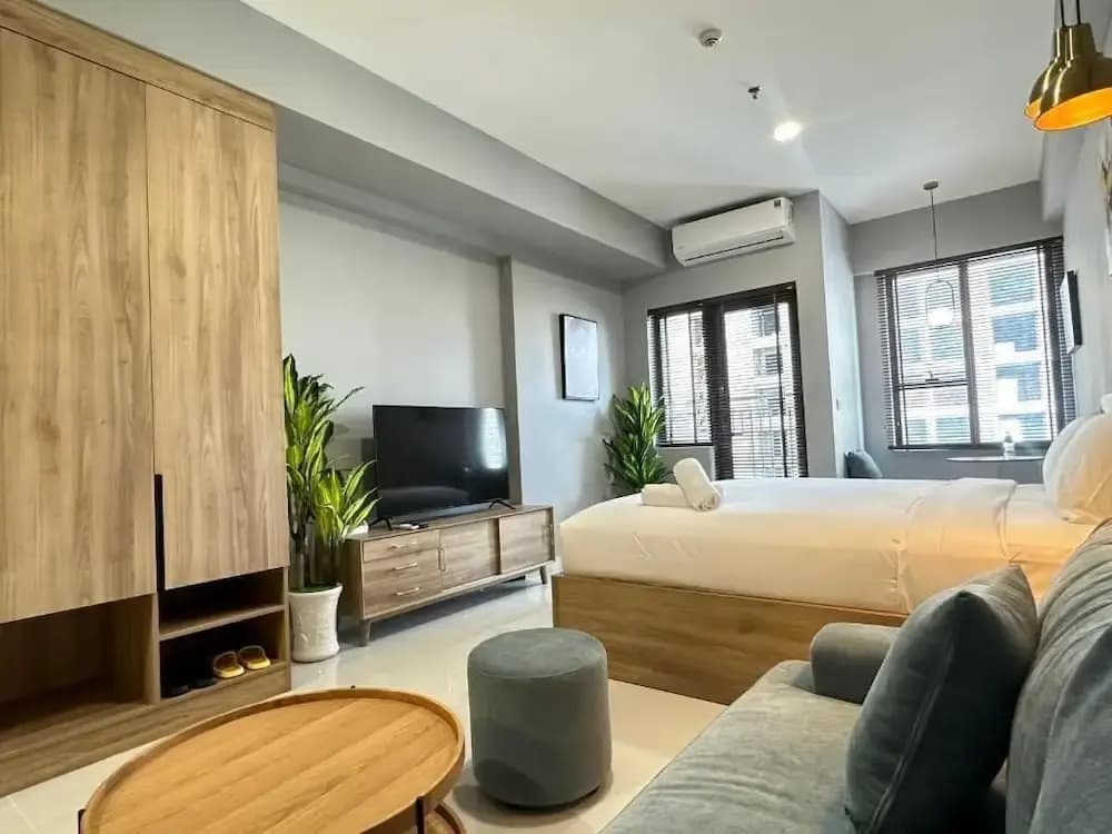 Studio with balcony