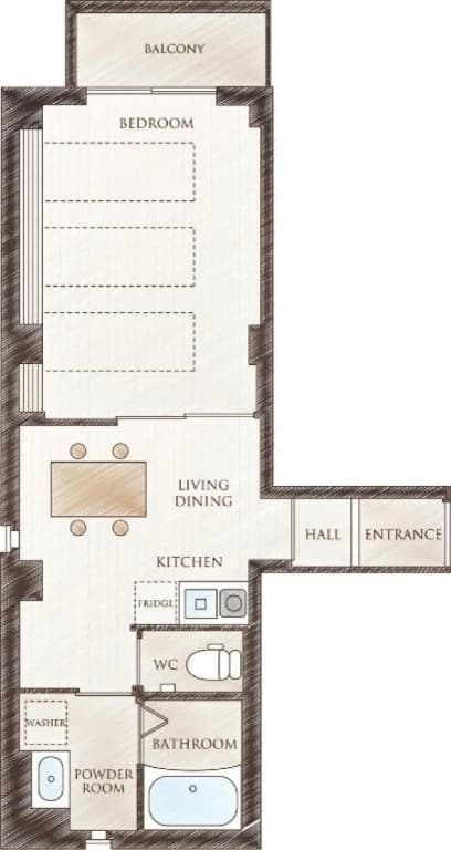 Standard Triple room with balcony
