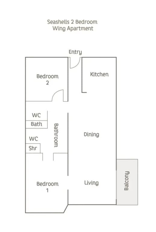 2 Bedrooms Apartment with balcony and with partial ocean view