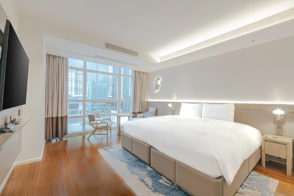 Premier Deluxe Double room with city view twin beds