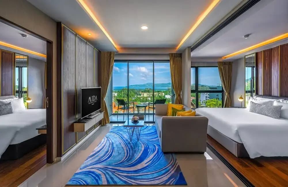 2 Bedrooms Grande Quadruple Suite with ocean view