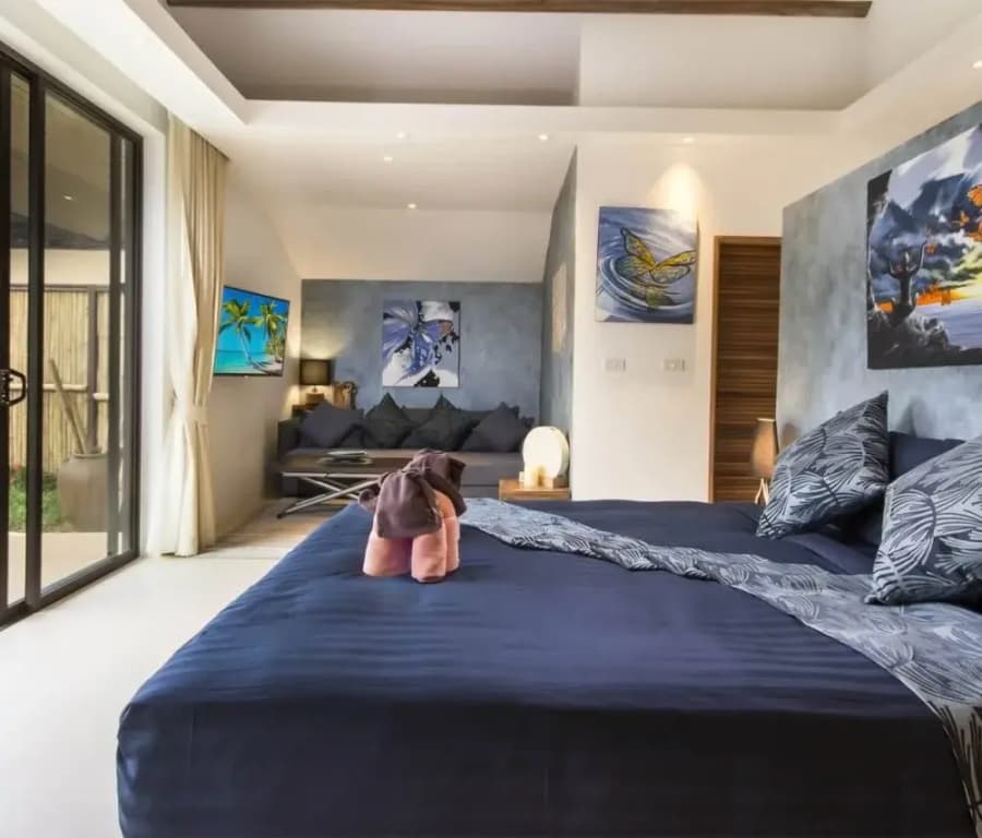 Luxury Pool Double Suite Villa full double bed