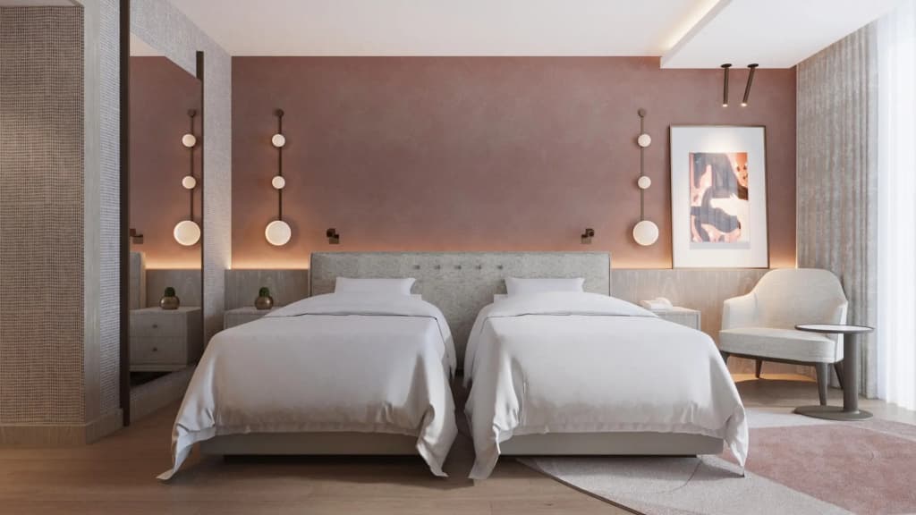 Standard Garden Building Double room twin beds