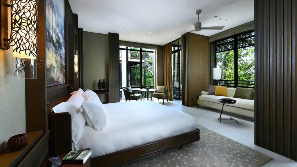 Deluxe Corner Double room with Rainforest view full double bed