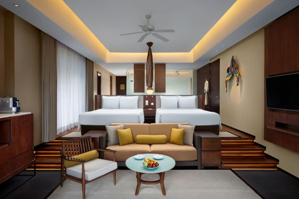 1 Bedroom Jungle Pool Double Suite twin beds