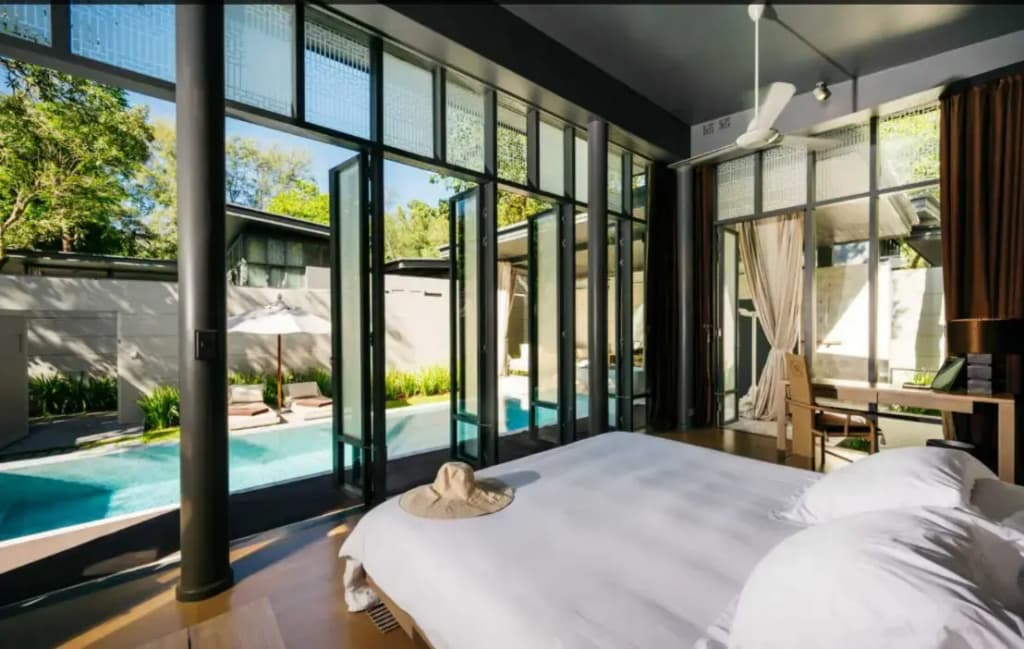 Sala Double Pool Villa full double bed