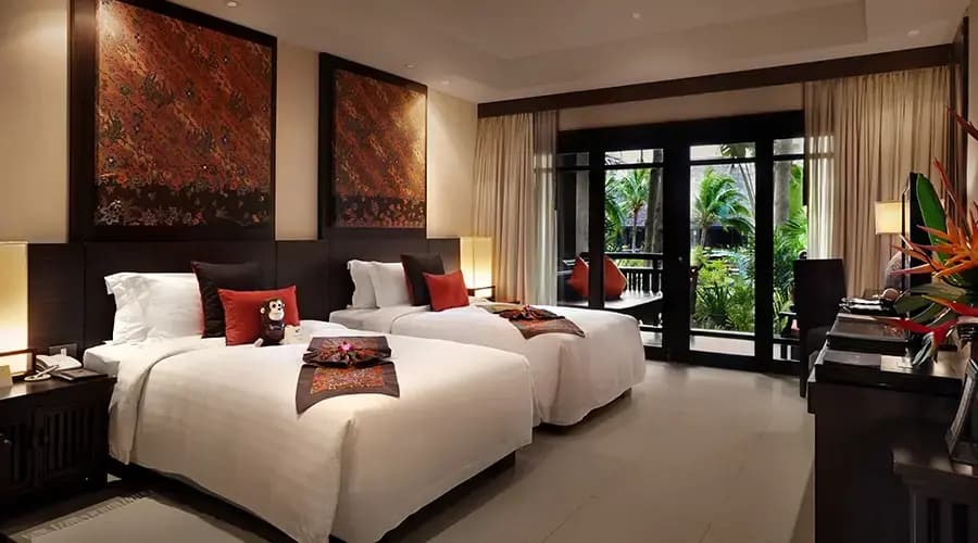 Deluxe Double room with garden view twin beds