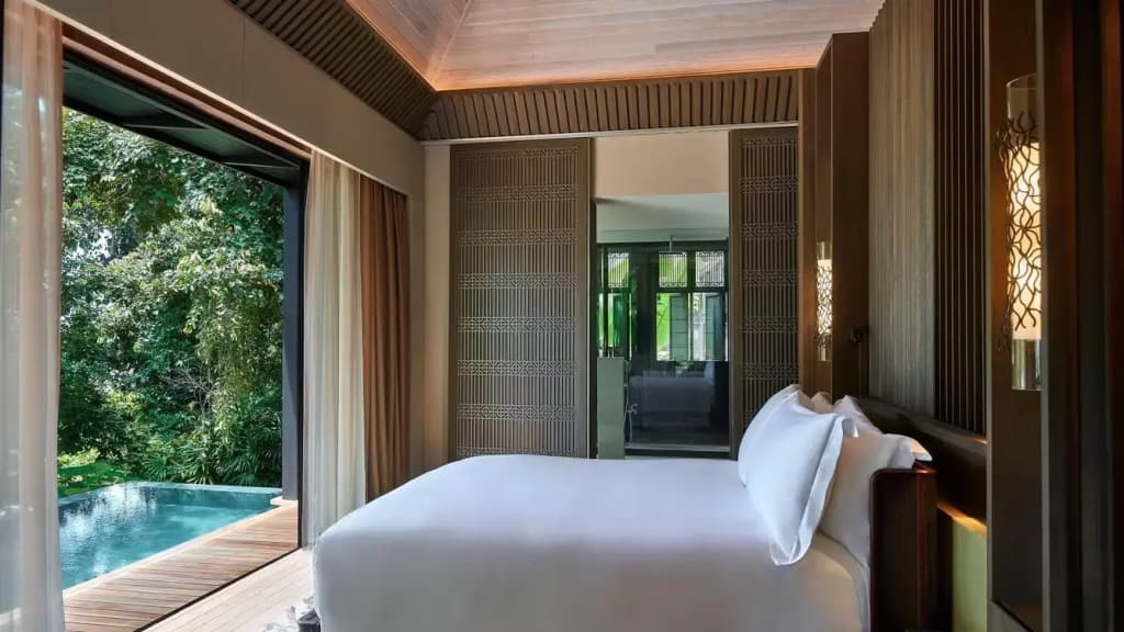 1 Bedroom Double Villa with Private Pool with Rainforest view full double bed