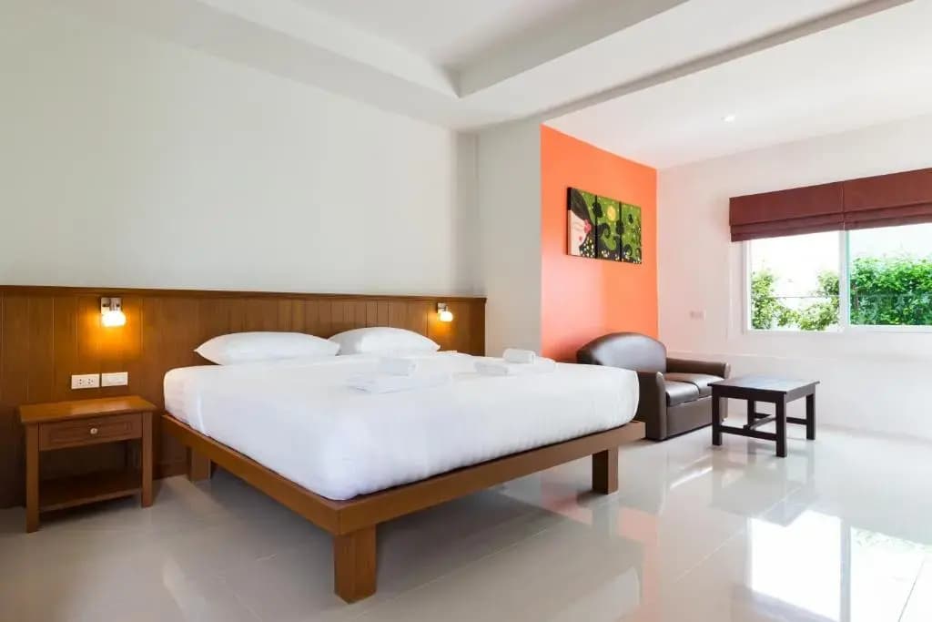 Deluxe Double Villa with garden view full double bed