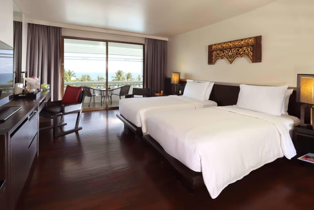 Guest Double room with ocean view twin beds