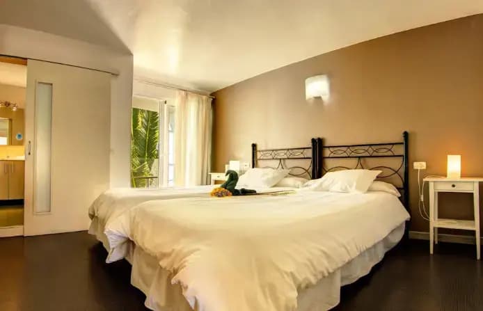 1 Bedroom Panoramic Double Apartment with garden view twin beds