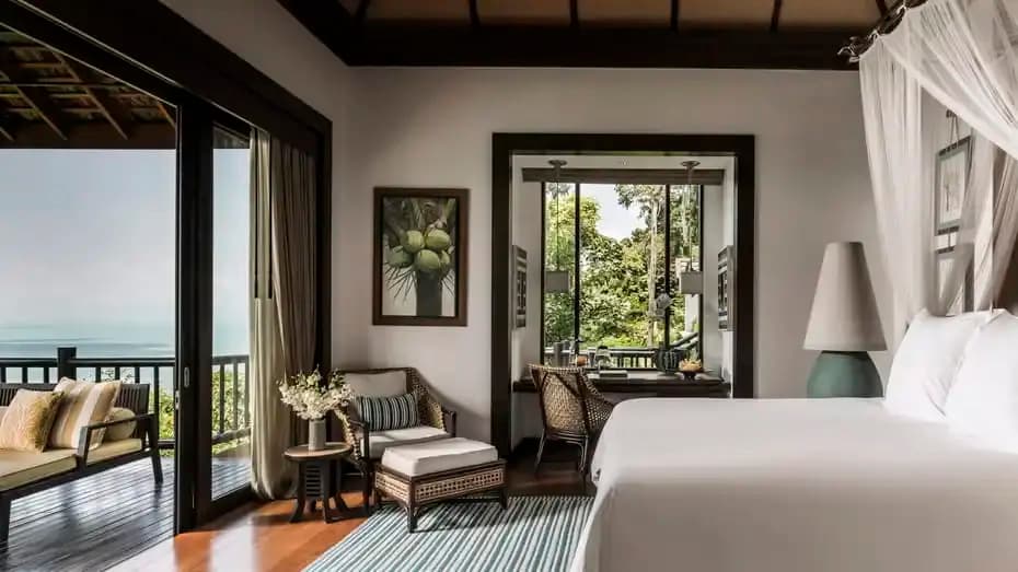 Panoramic Double Pool Villa with ocean view full double bed