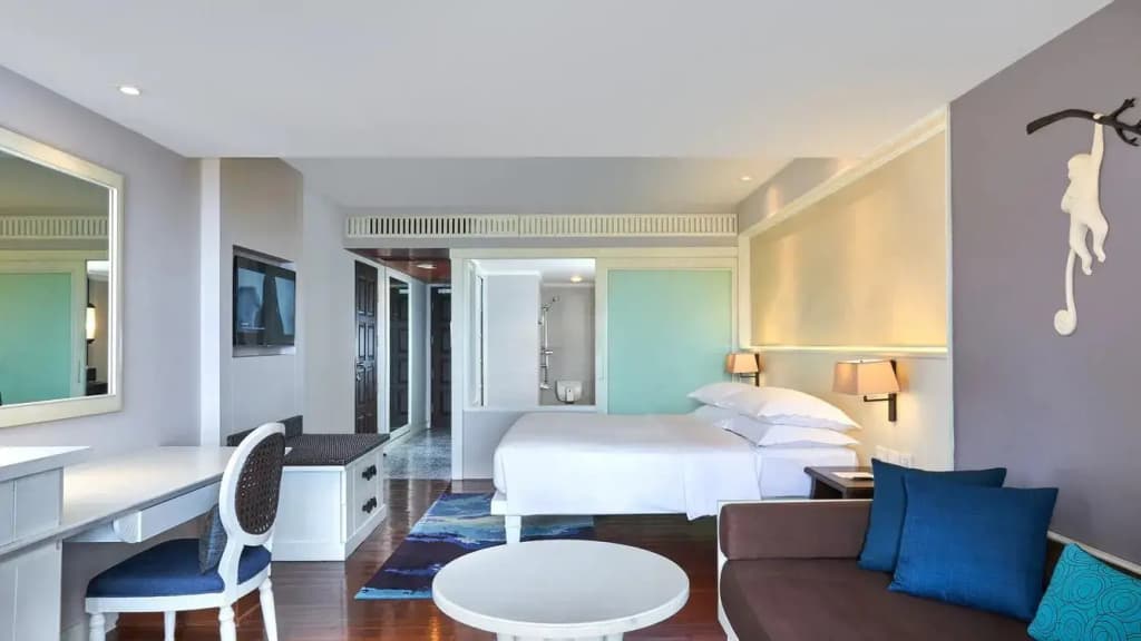 Larger Terrace Double room with pool view full double bed