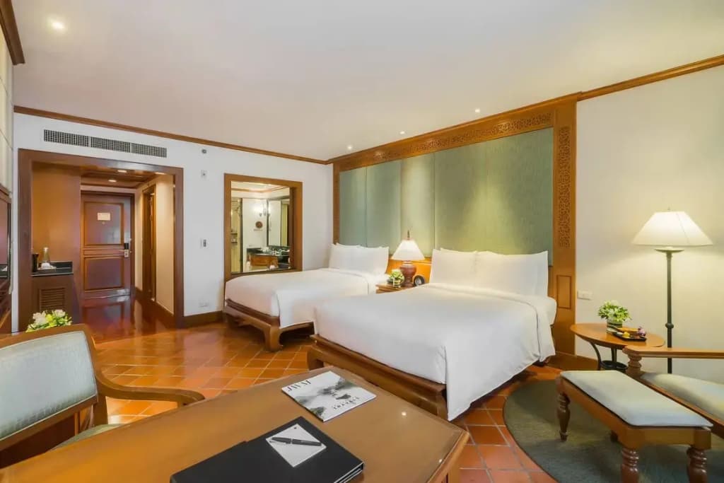 Double room with balcony and with garden view twin beds