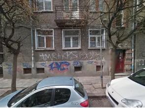 Top center on a quiet street