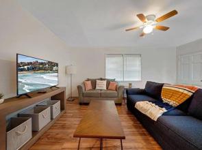 The old pink house walking distance to the beach