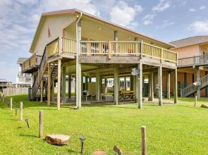 Walk to Sand: Home w/ Deck in Crystal Beach!