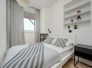 White Studio With Balcony by Renters