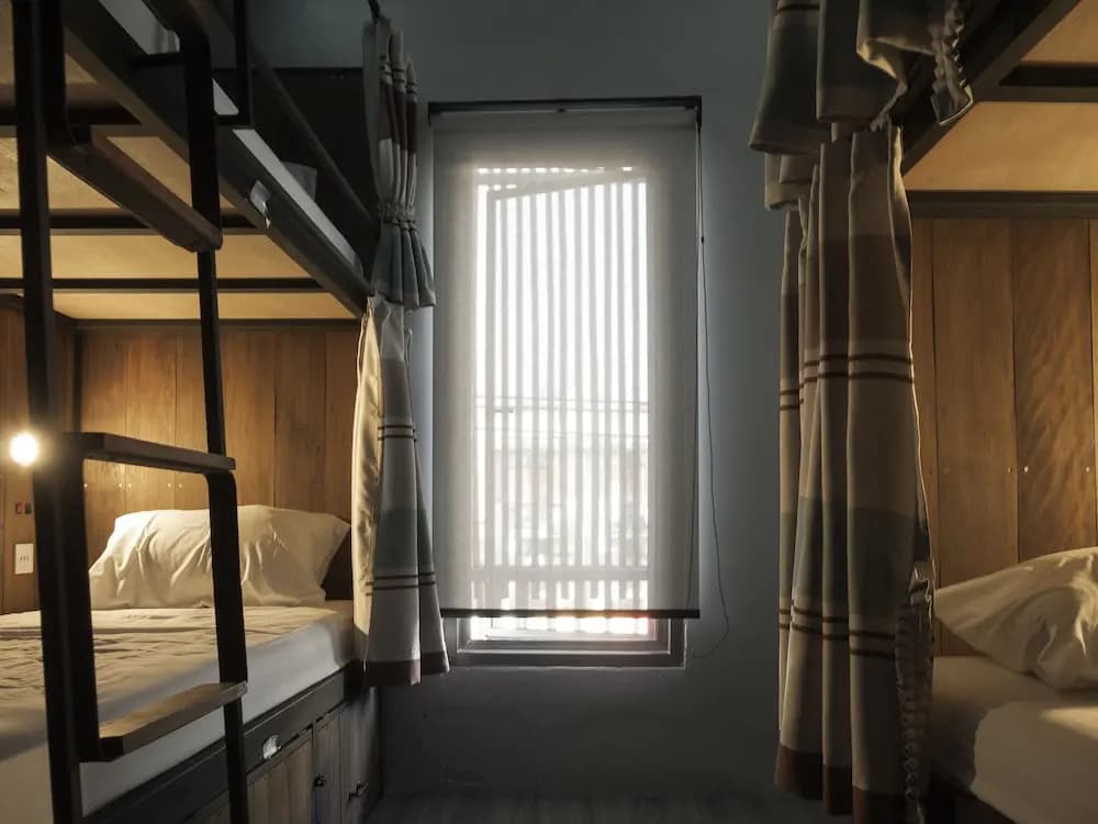 Bed in Dorm (female dorm) with balcony