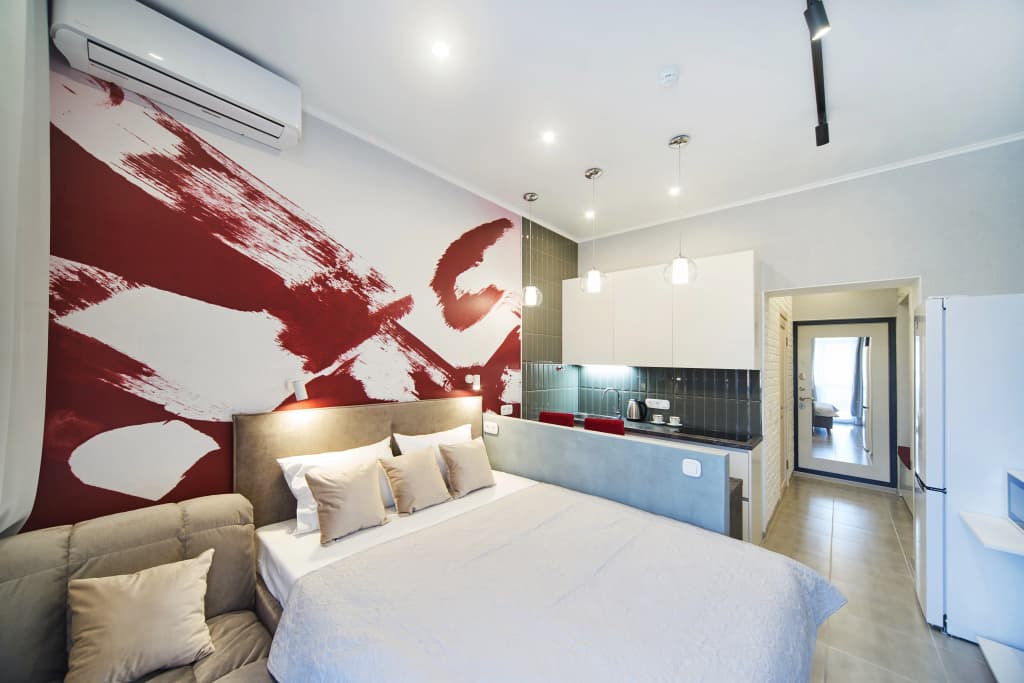 Comfort Double Studio with balcony and with view full double bed