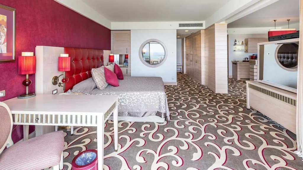 Blue Double Suite full double bed